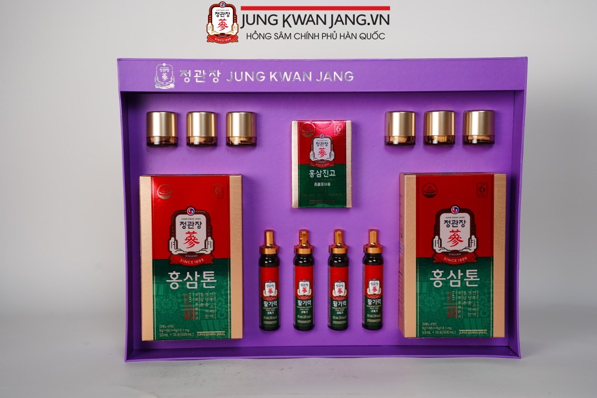 Set quà Tết hồng sâm Giao Long Đắc Thủy thiết kế sang trọng