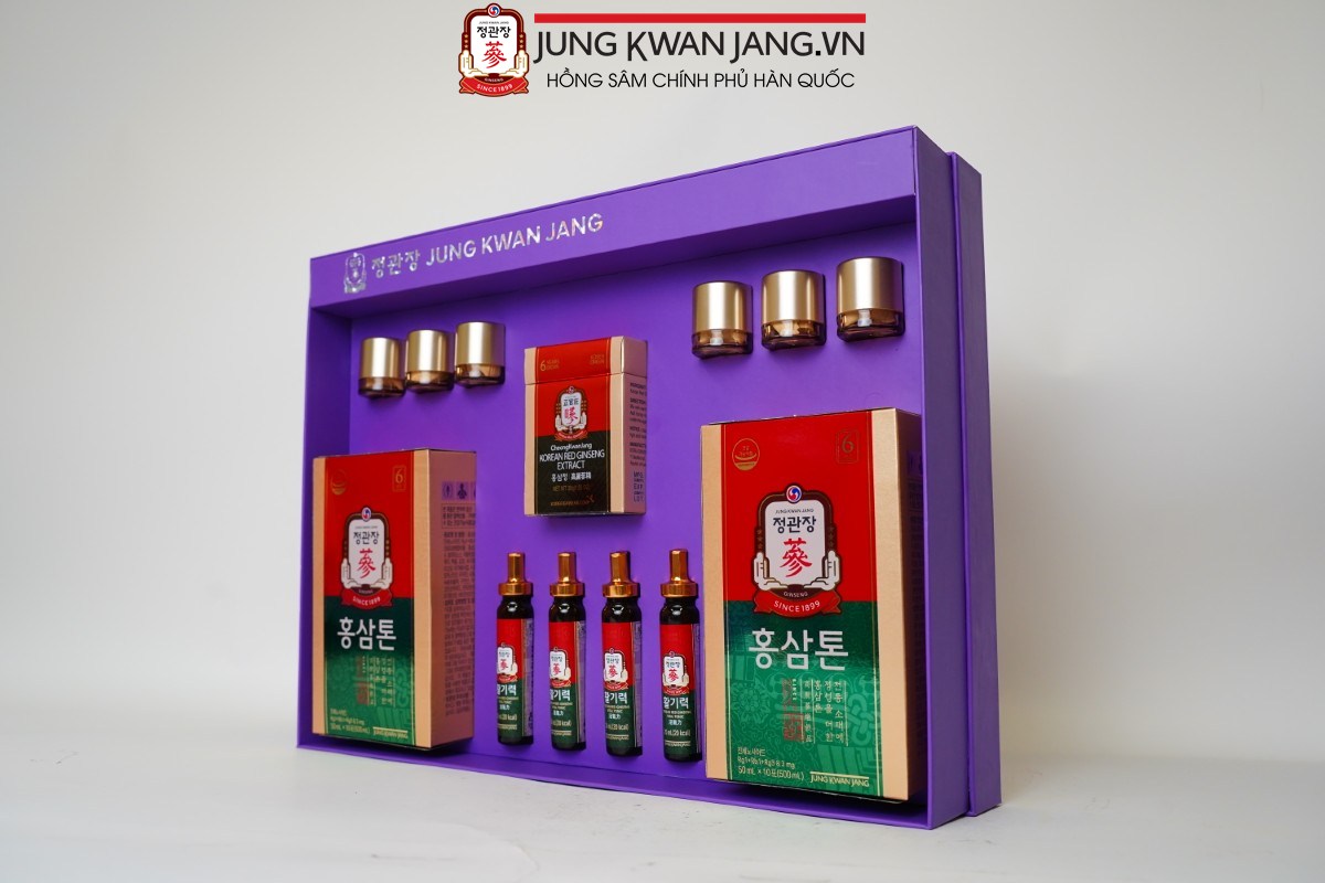 Set quà Tết hồng sâm KGC Giao Long Vân Vũ sang trọng 2026